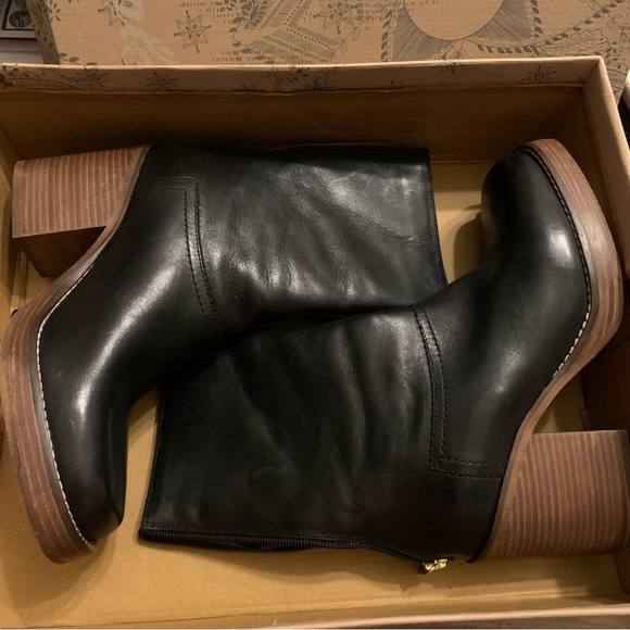 Free people black port wood heel boot - Picture 2 of 6